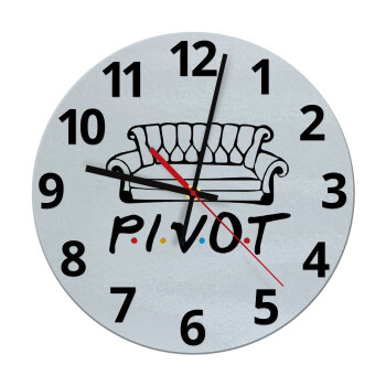 Friends Pivot, Ρολόι τοίχου γυάλινο (30cm)