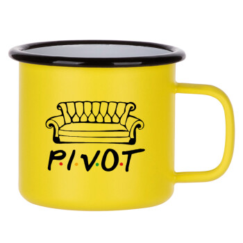 Friends Pivot, Κούπα Μεταλλική εμαγιέ ΜΑΤ Κίτρινη 360ml