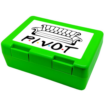Friends Pivot, Children's cookie container GREEN 185x128x65mm (BPA free plastic)