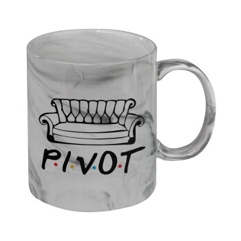 Friends Pivot, Mug ceramic marble style, 330ml