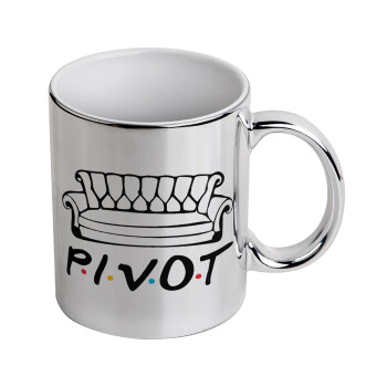 Friends Pivot, Mug ceramic, silver mirror, 330ml