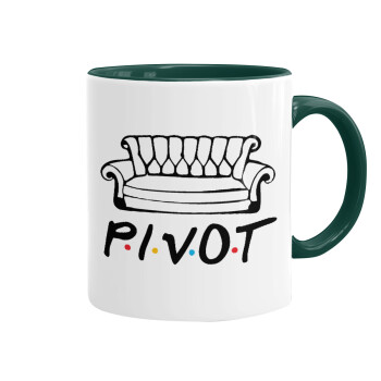 Friends Pivot, Mug colored green, ceramic, 330ml