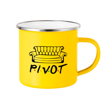 Friends Pivot, Κούπα Μεταλλική εμαγιέ Κίτρινη 360ml