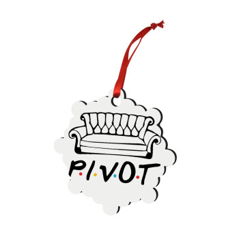 Friends Pivot, Christmas ornament snowflake wooden 7.5cm