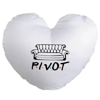 Friends Pivot, Μαξιλάρι καναπέ καρδιά 40x40cm περιέχεται το  γέμισμα