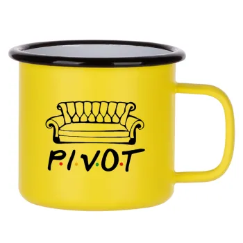 Friends Pivot, Κούπα Μεταλλική εμαγιέ ΜΑΤ Κίτρινη 360ml