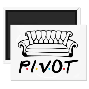 Friends Pivot, Ορθογώνιο μαγνητάκι ψυγείου διάστασης 9x6cm