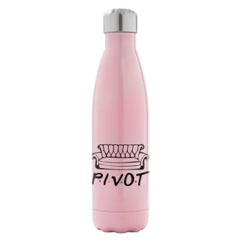 Friends Pivot, Metal mug thermos Pink Iridiscent (Stainless steel), double wall, 500ml