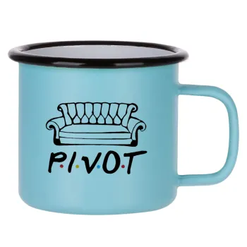 Friends Pivot, Κούπα Μεταλλική εμαγιέ ΜΑΤ σιέλ 360ml
