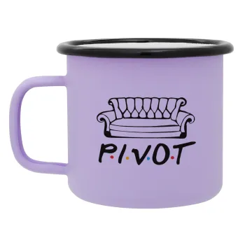 Friends Pivot, Κούπα Μεταλλική εμαγιέ ΜΑΤ Light Pastel Purple 360ml