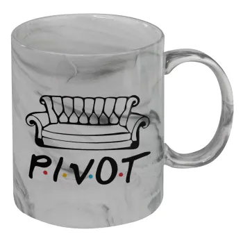 Friends Pivot, Mug ceramic marble style, 330ml
