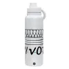 1L Stainless Steel Thermal Bottle with Phone Holder & Double Wall Insulation