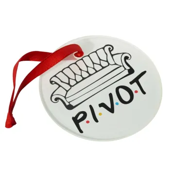 Friends Pivot, Christmas ornament glass 9cm