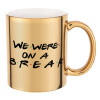 Mug ceramic, gold mirror, 330ml