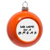 Orange Christmas tree ornament bauble 8cm