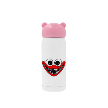 Huggy wuggy, Pink stainless steel thermal flask, 320ml