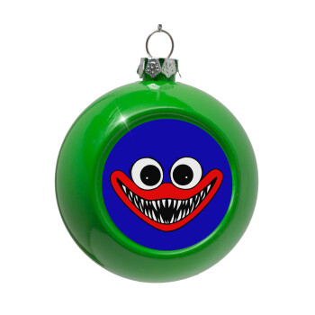Huggy wuggy, Green Christmas tree ornament bauble 8cm
