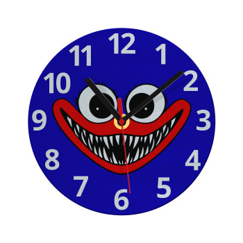 Huggy wuggy, Ρολόι τοίχου γυάλινο (20cm)