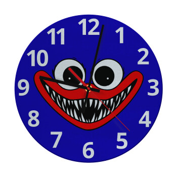 Huggy wuggy, Ρολόι τοίχου γυάλινο (30cm)