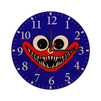 Huggy wuggy, Ρολόι τοίχου ξύλινο plywood (20cm)