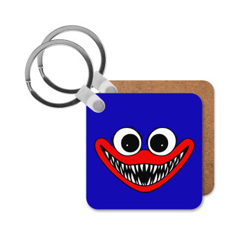 Huggy wuggy, Μπρελόκ Ξύλινο τετράγωνο MDF