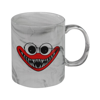 Huggy wuggy, Mug ceramic marble style, 330ml
