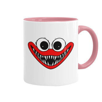 Huggy wuggy, Mug colored pink, ceramic, 330ml