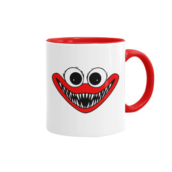 Huggy wuggy, Mug colored red, ceramic, 330ml