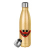 Glitter gold stainless steel thermos bottle, double-walled, 500ml