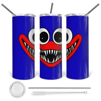 Huggy wuggy, Tumbler stainless steel 600ml, with metal straw & cleaning brush