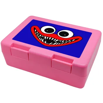Huggy wuggy, Children's cookie container PINK 185x128x65mm (BPA free plastic)