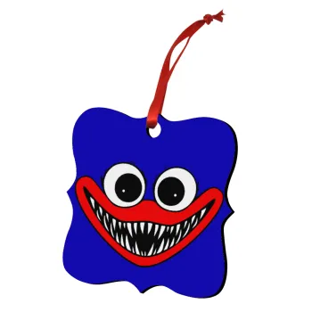 Huggy wuggy, Christmas ornament polygon wooden 7.5cm