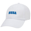 SEGA, Καπέλο ενηλίκων Jockey Λευκό (snapback, 5-φύλλο, unisex)