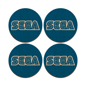 SEGA, ΣΕΤ x4 Σουβέρ ξύλινα στρογγυλά plywood (9cm)