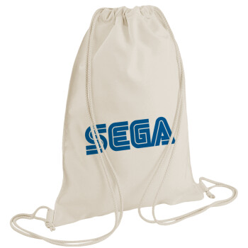 SEGA, Τσάντα πλάτης πουγκί GYMBAG natural (28x40cm)