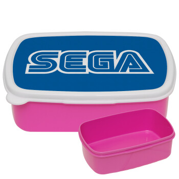 SEGA, ΡΟΖ παιδικό δοχείο φαγητού (lunchbox) πλαστικό (BPA-FREE) Lunch Βox M18 x Π13 x Υ6cm