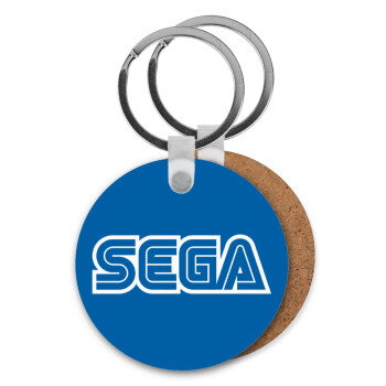 SEGA, Μπρελόκ Ξύλινο στρογγυλό MDF Φ5cm