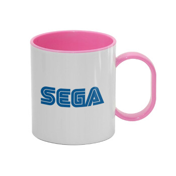 SEGA, Κούπα (πλαστική) (BPA-FREE) Polymer Ροζ για παιδιά, 330ml