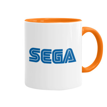 SEGA, Κούπα χρωματιστή πορτοκαλί, κεραμική, 330ml
