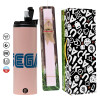 Easter candle,Travel Tumbler 2 Lids, with metal straw & cleaning brush & aromatic flat candle (30cm) (PINK)