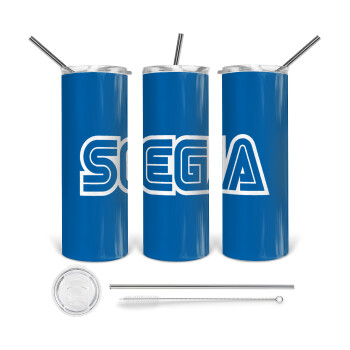 SEGA, Tumbler stainless steel 600ml, with metal straw & cleaning brush