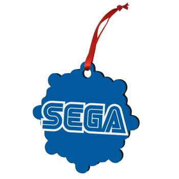 SEGA, Christmas ornament snowflake wooden 7.5cm