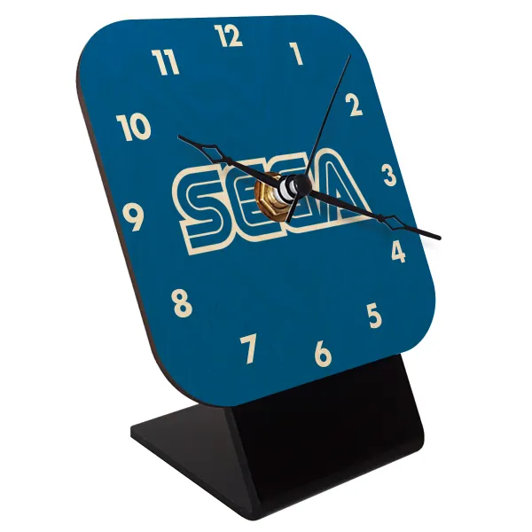 SEGA — Επιτραπέζιο ρολόι σε φυσικό ξύλο (10cm)