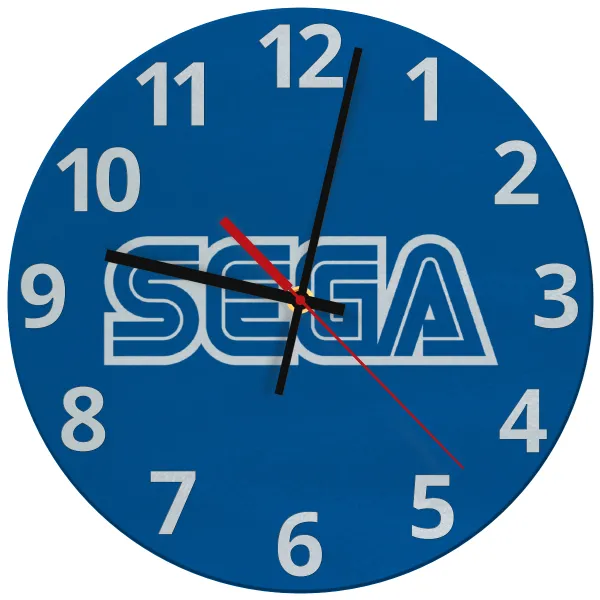 SEGA — Glass wall clock (30cm)