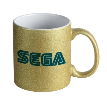 SEGA, Κούπα Χρυσή Glitter που γυαλίζει, κεραμική, 330ml