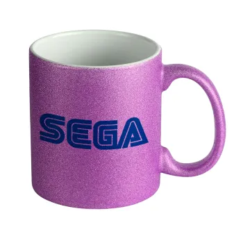 SEGA, Κούπα Μωβ Glitter που γυαλίζει, κεραμική, 330ml