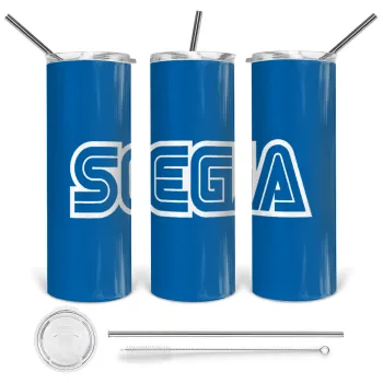 SEGA, Tumbler stainless steel 600ml, with metal straw & cleaning brush