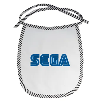 SEGA, Σαλιάρα μωρού αλέκιαστη με κορδόνι Μαύρη