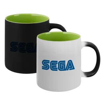 SEGA, Κούπα Μαγική εσωτερικό πράσινο, κεραμική 330ml που αλλάζει χρώμα με το ζεστό ρόφημα