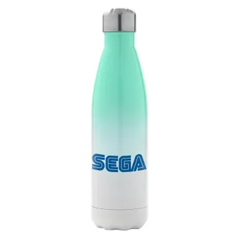 SEGA, Μεταλλικό παγούρι θερμός Πράσινο/Λευκό (Stainless steel), διπλού τοιχώματος, 500ml
